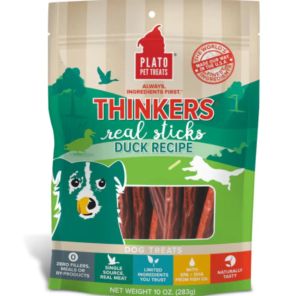 Plato Thinkes Real Duck Recipe Sticks Treats for Dogs