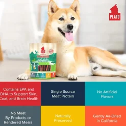 Plato Thinkes Real Duck Recipe Sticks Treats for Dogs