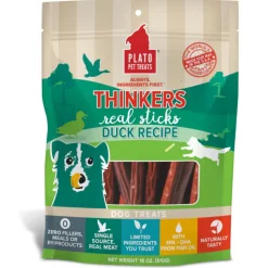 Plato Thinkes Real Duck Recipe Sticks Treats for Dogs