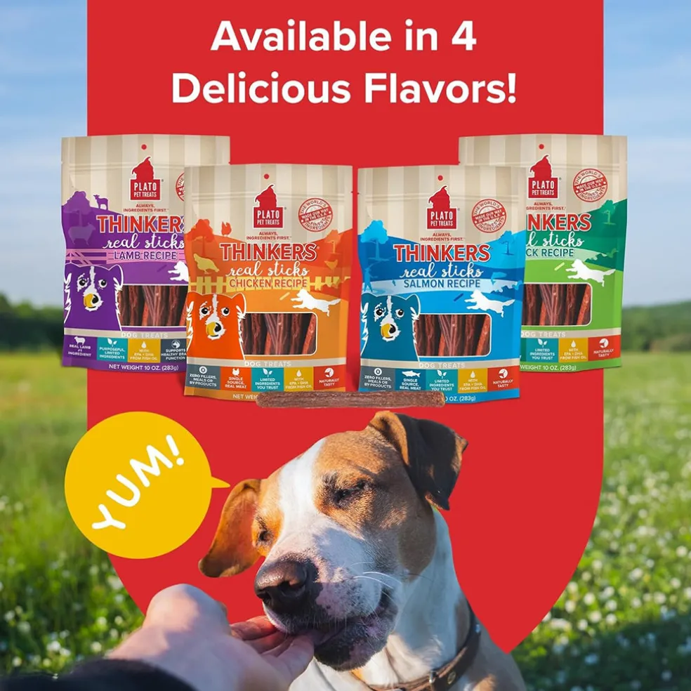 Plato Thinkes Real Lamb Recipe Sticks Dog Treats
