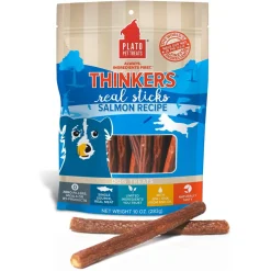 Plato Thinkes Real Salmon Recipe Sticks Dog Treats, 18-oz