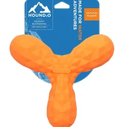 Playology Hound2O Squeaky Boomerang Orange Dog Toy