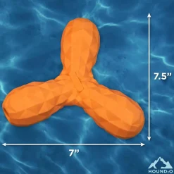 Playology Hound2O Squeaky Boomerang Orange Dog Toy