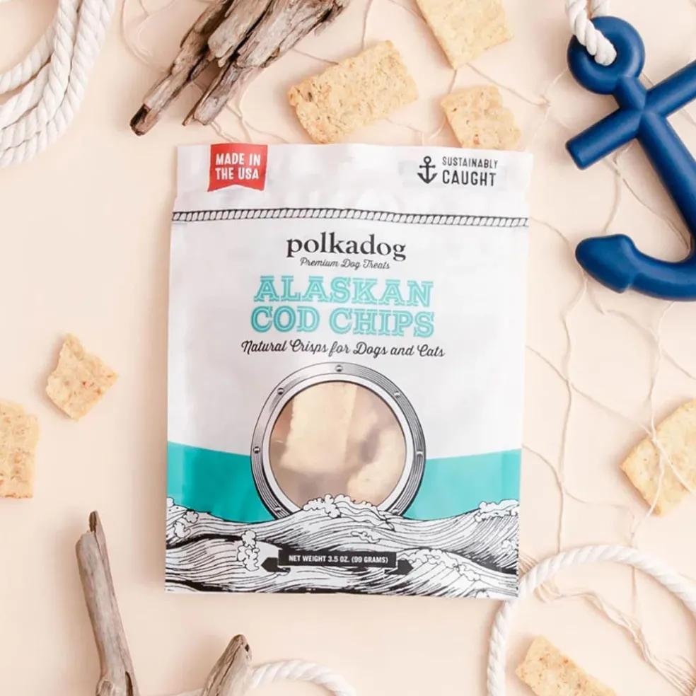 Polkadog Alaskan COD Chips for Dogs & Cats, 3.5-oz