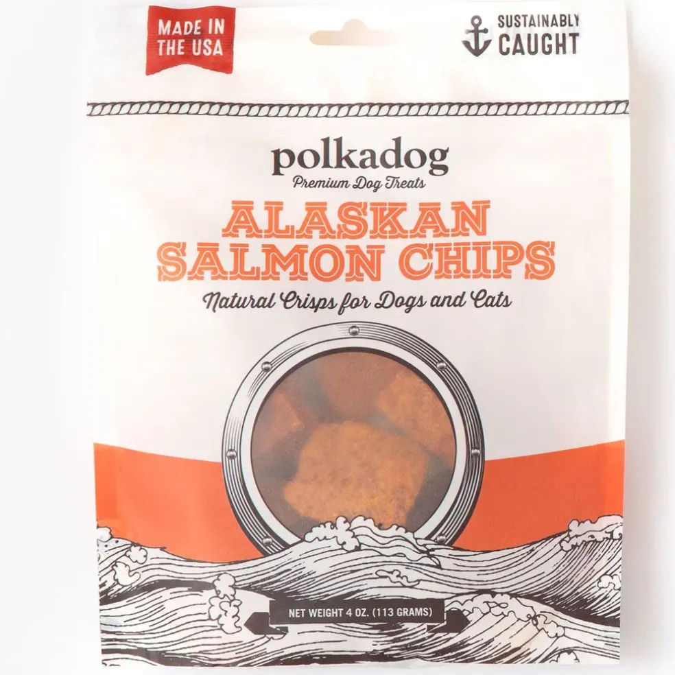Polkadog Alaskan Salmon Chips for Dogs & Cats, 3.5-oz