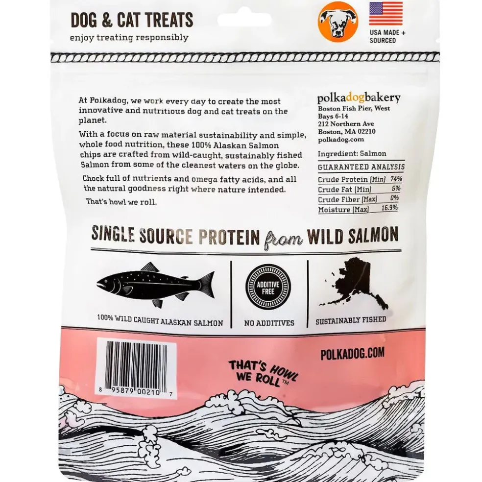 Polkadog Alaskan Salmon Chips for Dogs & Cats, 3.5-oz