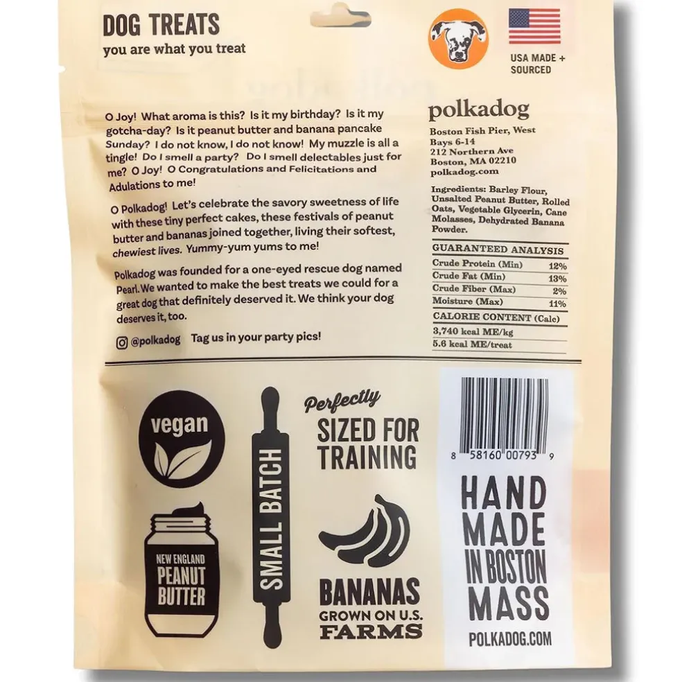 Polkadog Cake Batter Soft & Chewy Bits Peanut Butter & Banana Recipe for Dogs