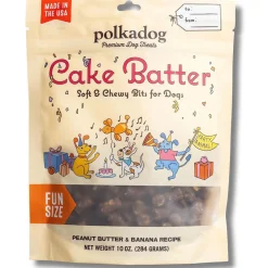 Polkadog Cake Batter Soft & Chewy Bits Peanut Butter & Banana Recipe for Dogs