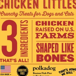 Polkadog Chicken Littles Crunchy Bits Bone Shaped for Dogs & Cats