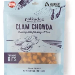Polkadog Clam Chowda Crunchy Training Bits Treats for Dogs & Cats