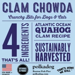 Polkadog Clam Chowda Crunchy Training Bits Treats for Dogs & Cats