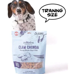 Polkadog Clam Chowda Crunchy Training Bits Treats for Dogs & Cats