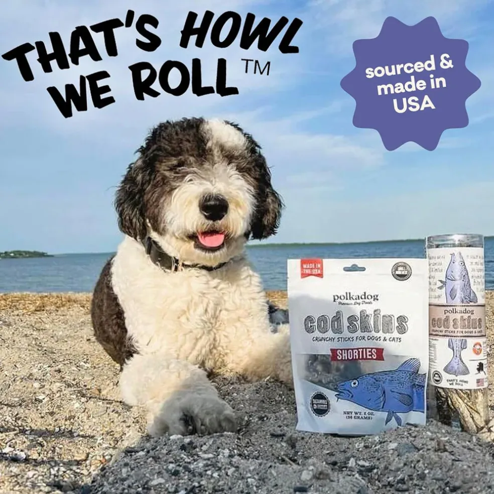 Polkadog Cod Skin Shorties Crunchy Sticks for Dogs & Cats