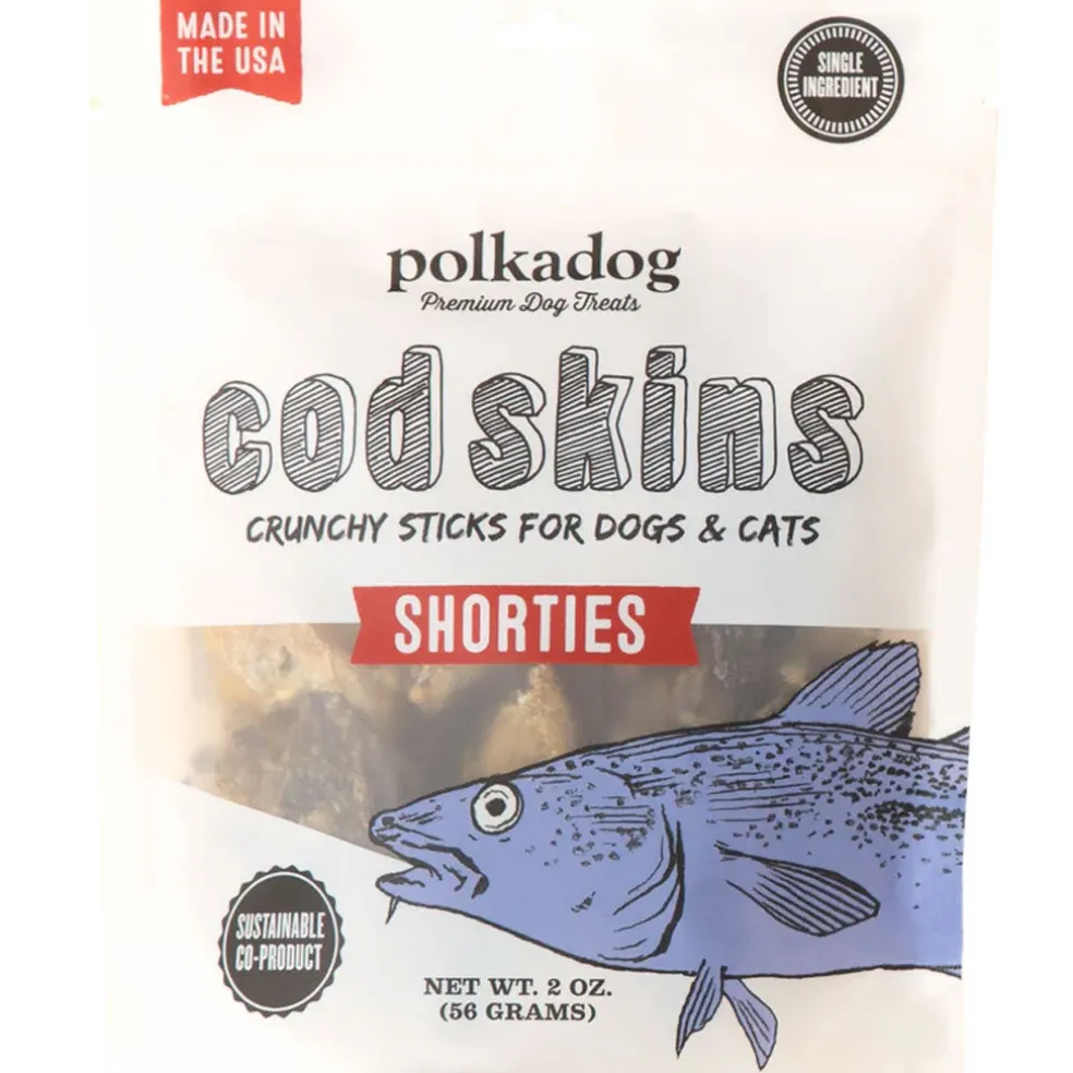 Polkadog Cod Skin Shorties Crunchy Sticks for Dogs & Cats, 2 lbs