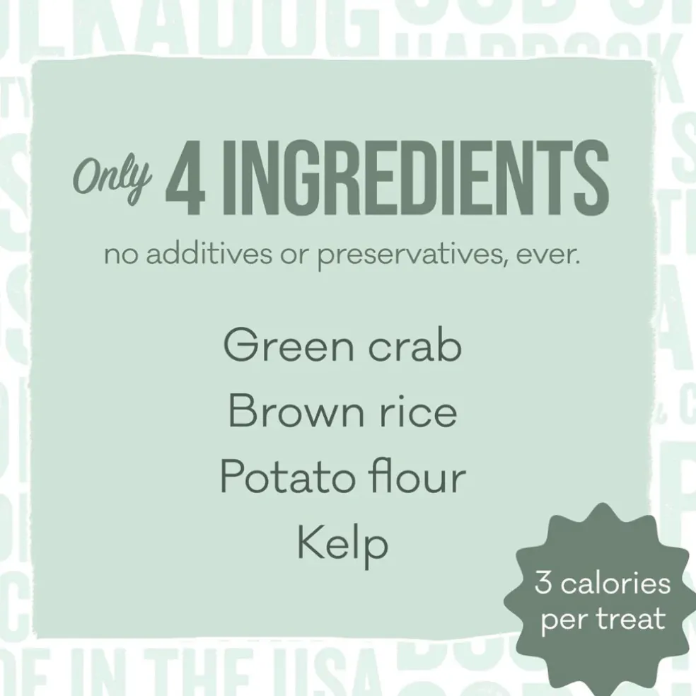 Polkadog Green Monstah Green Crab & Kelp Crunchy Training Bits for Dogs & Cats