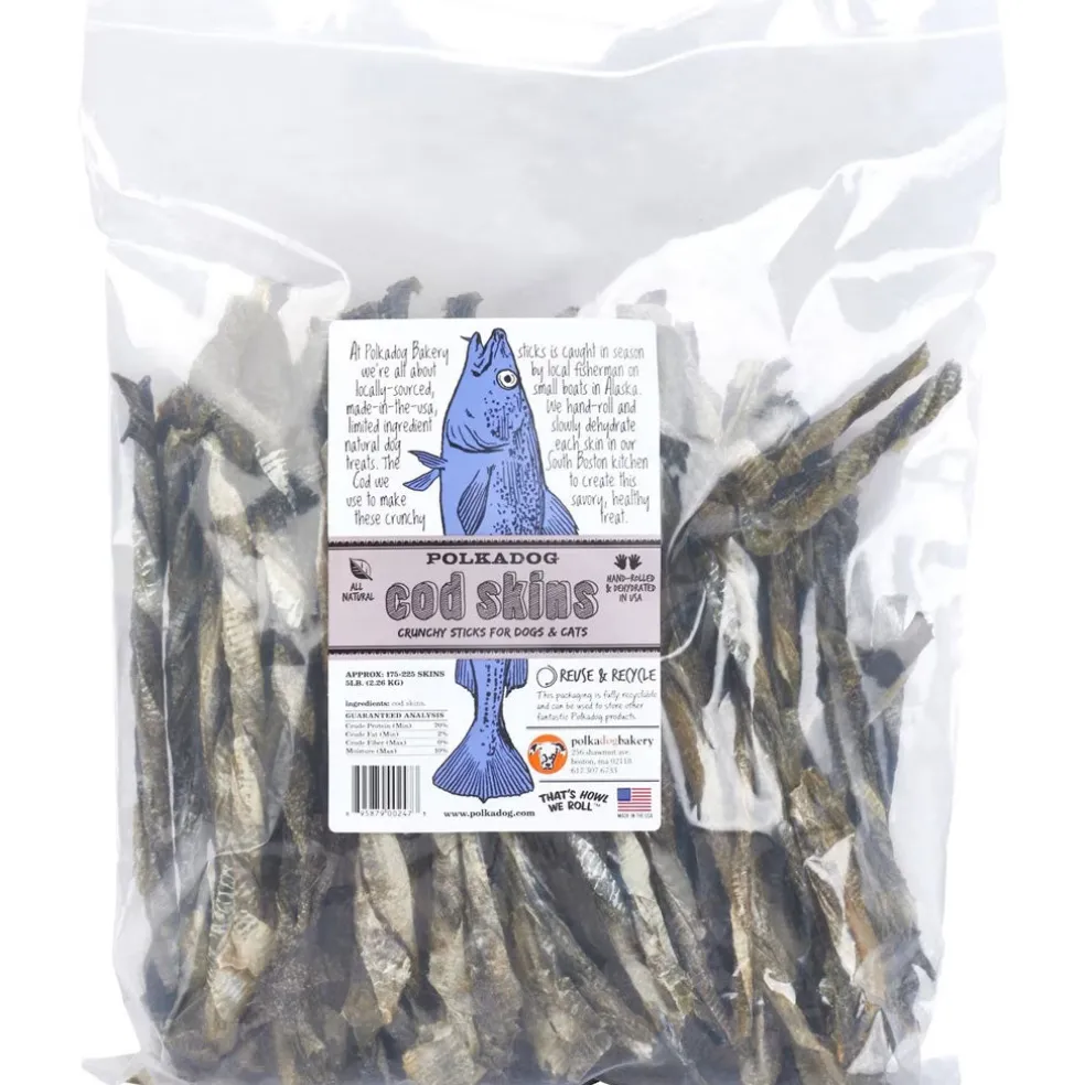 Polkadog Haddock Skin Shorties Crunchy Sticks for Dogs & Cats