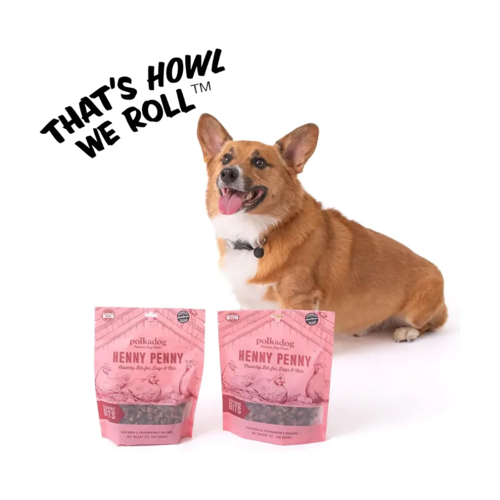 Polkadog Henny Penny Chicken & Cranberry Crunchy Training Bits for Dogs & Cats