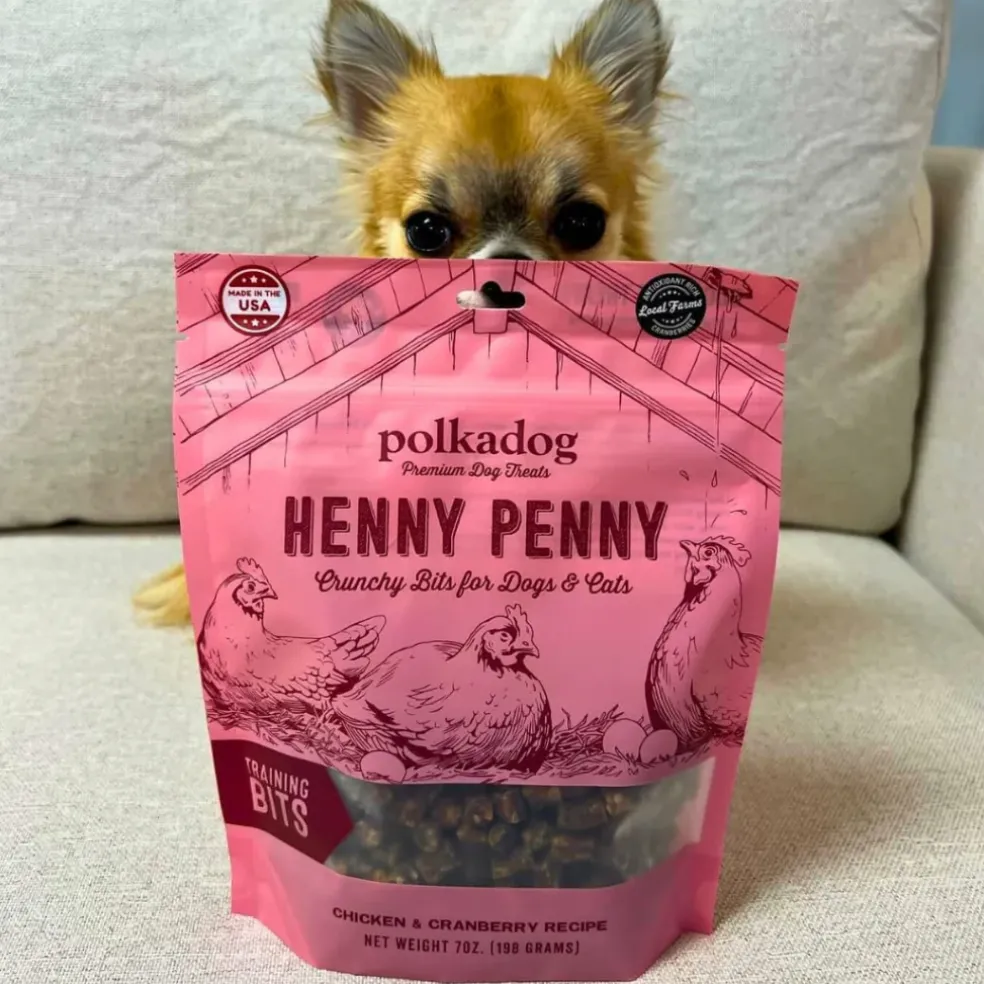 Polkadog Henny Penny Chicken & Cranberry Crunchy Training Bits for Dogs & Cats