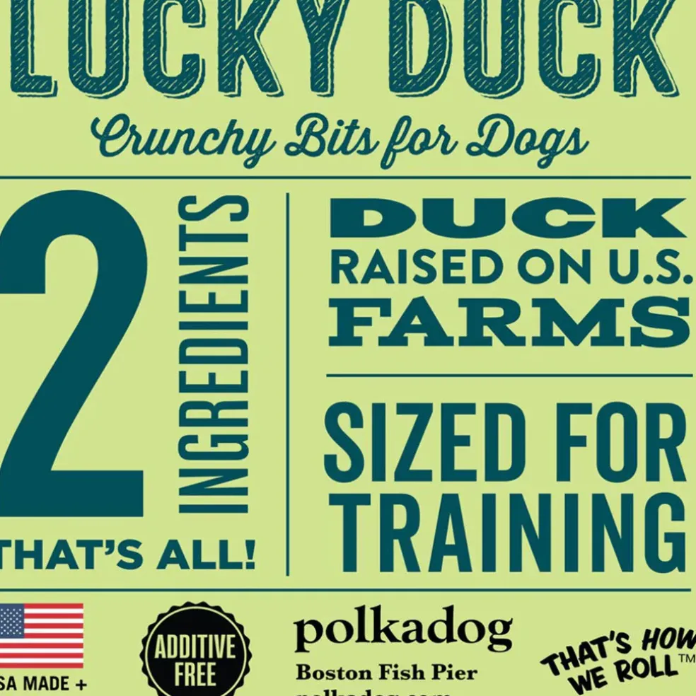 Polkadog Lucky Duck Crunchy Training Bits Treats for Dogs