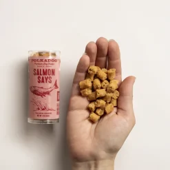 Polkadog Salmon Says Crunchy Training Bits Treats for Dogs & Cats