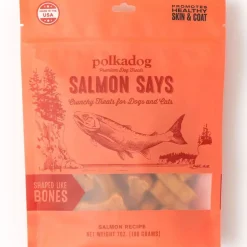 Polkadog Salmon Says Crunchy Treats Bone Shaped for Dogs & Cats