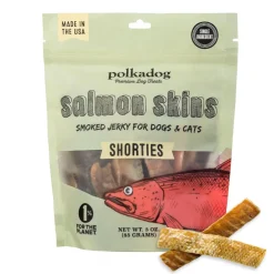 Polkadog Salmon Skins Shorties Smoked Salmon Jerky (3 oz)