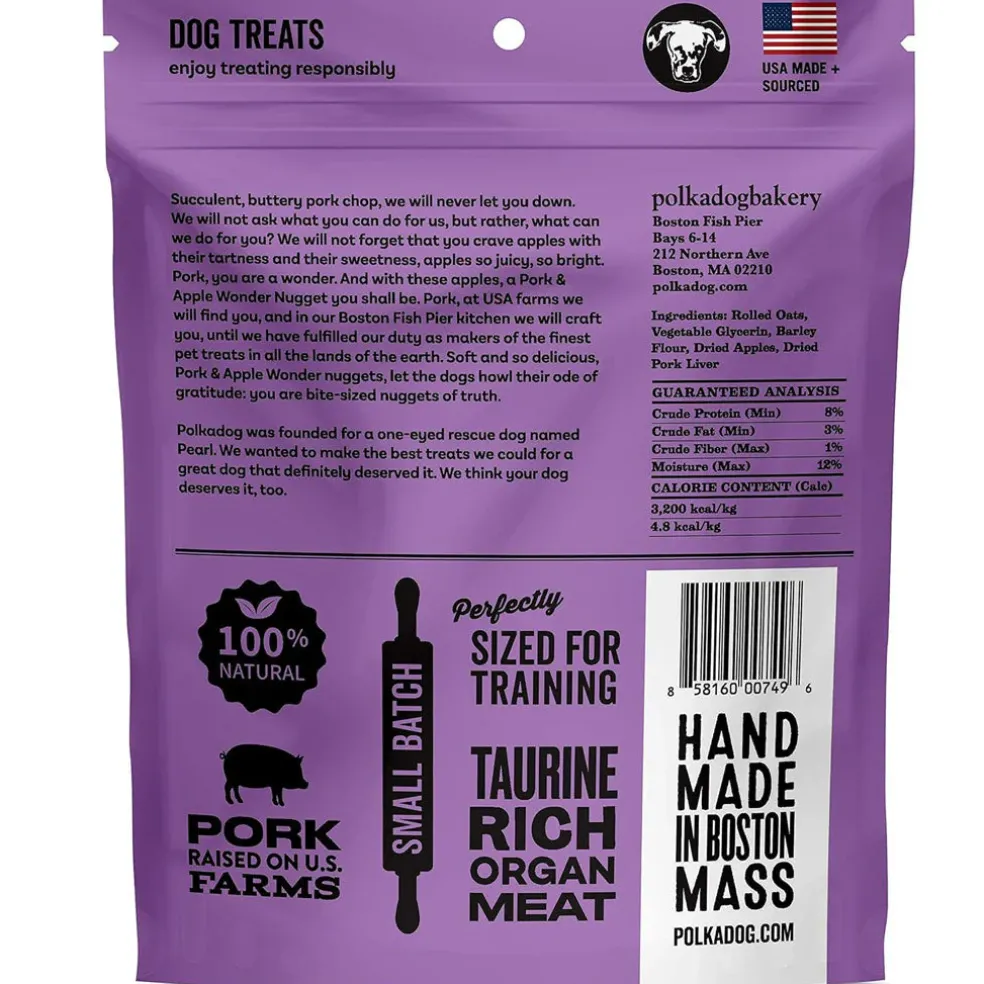 Polkadog Wonder Nuggets Soft & Chewy Pork & Apple Training Treats for Dogs