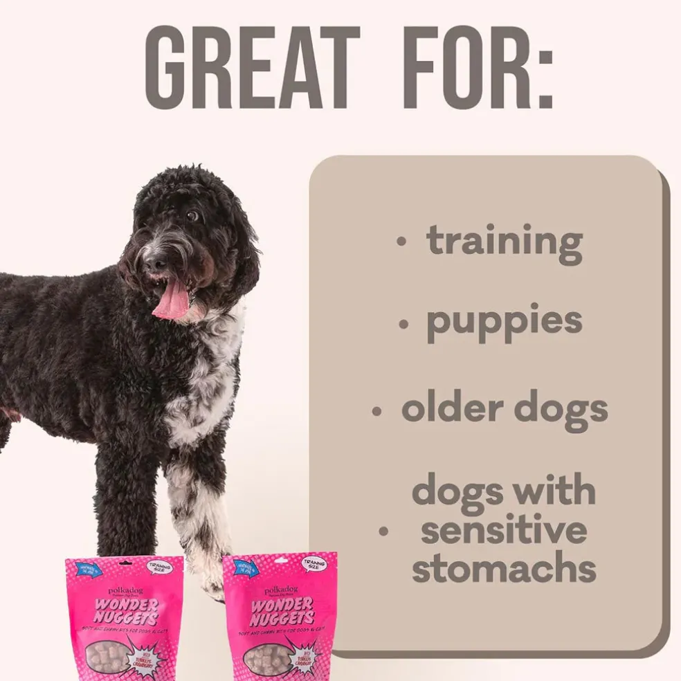 Polkadog Wonder Nuggets Soft & Chewy Bits Turkey & Cranberry Flavor Training Treats for Dogs