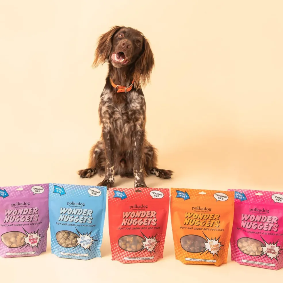 Polkadog Wonder Nuggets Sweet Potato & Beef Liver Soft & Chewy Bits for Dogs (10 oz)