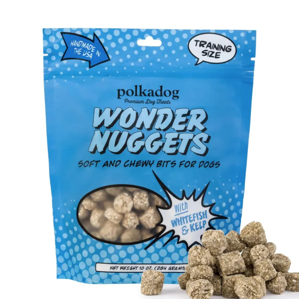 Polkadog Wonder Nuggets White Fish & Kelp Soft & Chewy Bits for Dogs (10 oz)