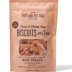 Portland Pet Food Company Grain & Gluten Free Biscuits with Apple & Mint Dog Treats, 5-oz