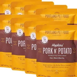 Portland Pet Food Company Hopkins' Pork N' Potato Homestyle Wet Dog Food Topper & Meal (9 oz x 8 pouches)