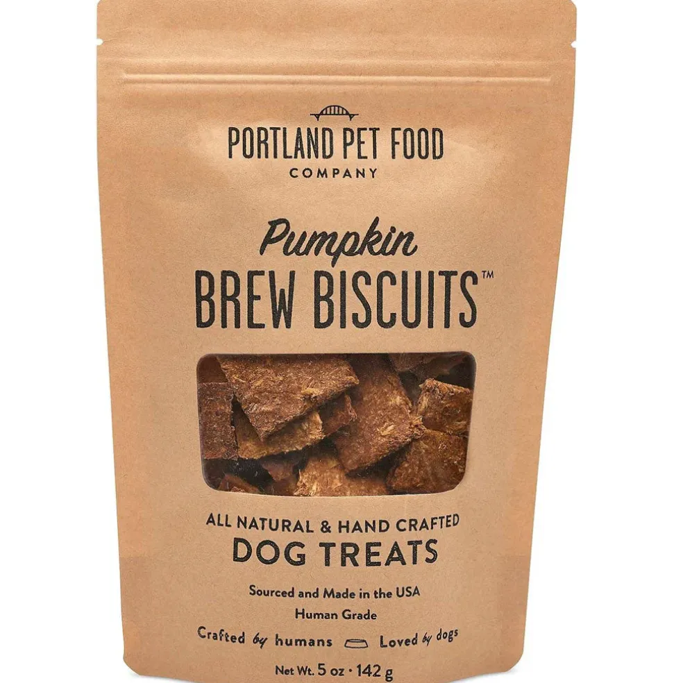 Portland Pet Food Company Pumpkin Brew Biscuits Dog Treats, 5-oz