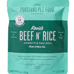 Portland Pet Food Company Rosie's Beef N' Rice Homestyle Wet Dog Food Topper & Meal (9 oz x 8 pouches)