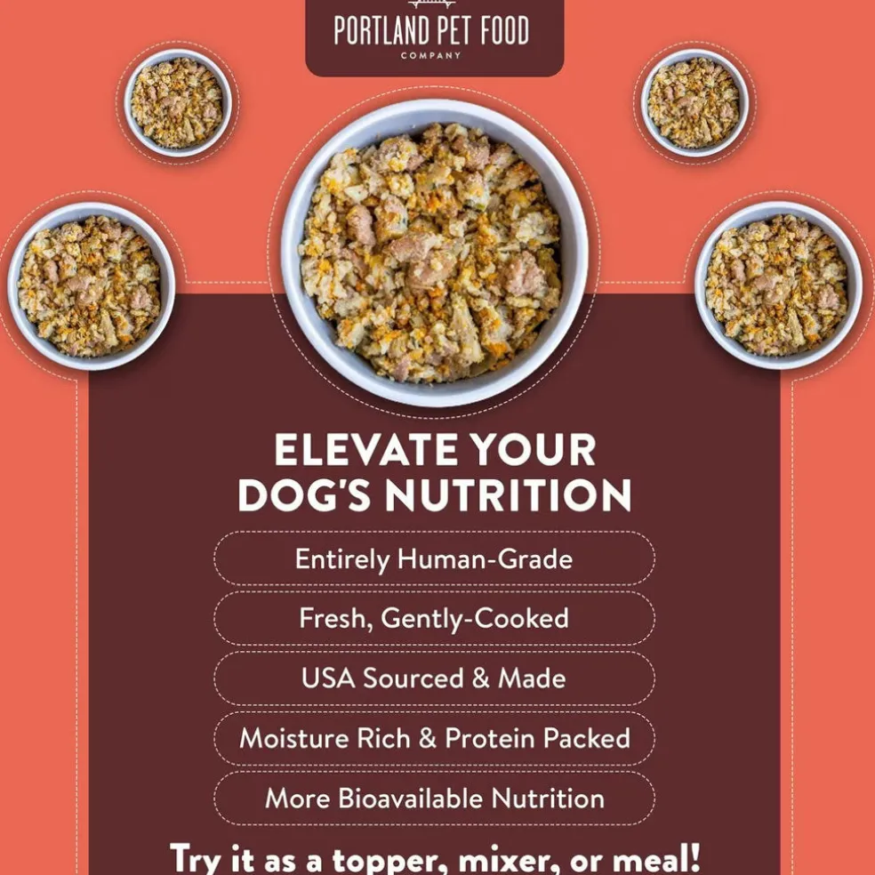 Portland Pet Food Company Tuxedo's Chicken & Yams Homestyle Wet Dog Food Topper (9 oz x 8 pouches)