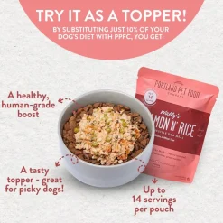 Portland Pet Food Company Wally's Salmon N' Rice Homestyle Wet Dog Food Topper & Meal (9 oz x 8 puches)