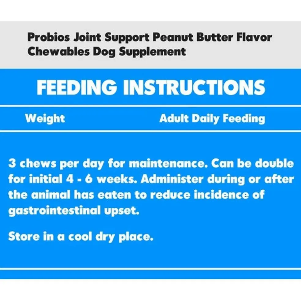 Probios Hip & Joint Support Peanut Butter Flavored Dog Treats (1 lb)