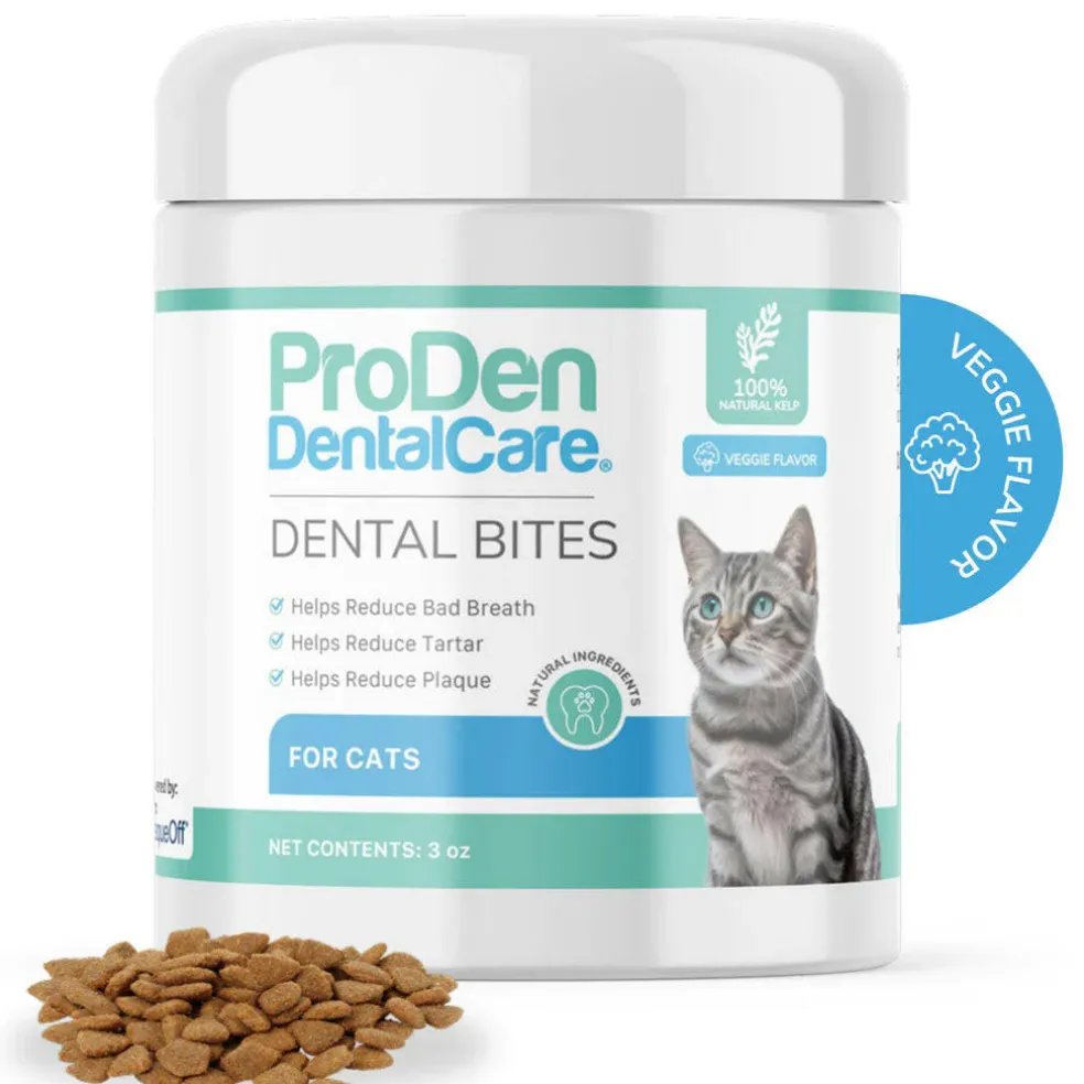 ProDen DentalCare Dental Bites for Cats Veggie Flavor, 3-oz