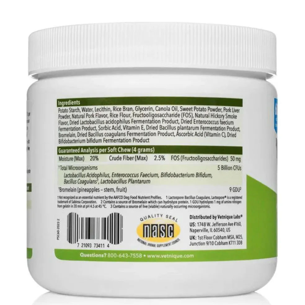 Profivex 5-Strain Probiotic Soft Chews For Dogs (60 Count)