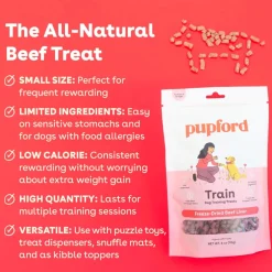 Pupford Train Freeze-Dried Beef Liver Training Treats for Dogs (4 oz)