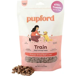 Pupford Train Freeze-Dried Beef Liver Training Treats for Dogs (4 oz)