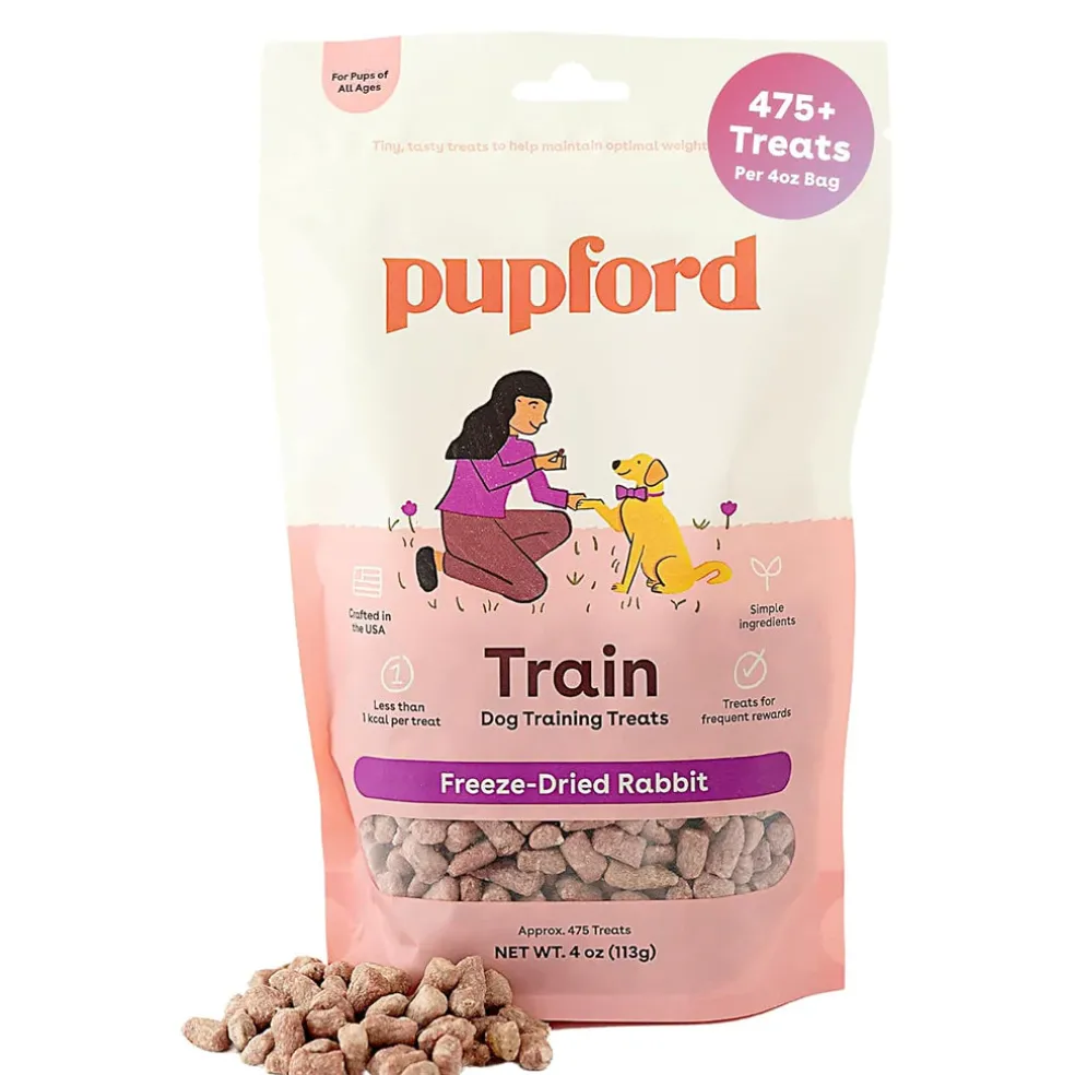 Pupford Train Freeze-Dried Rabbit Training Treats for Dogs (4 oz)