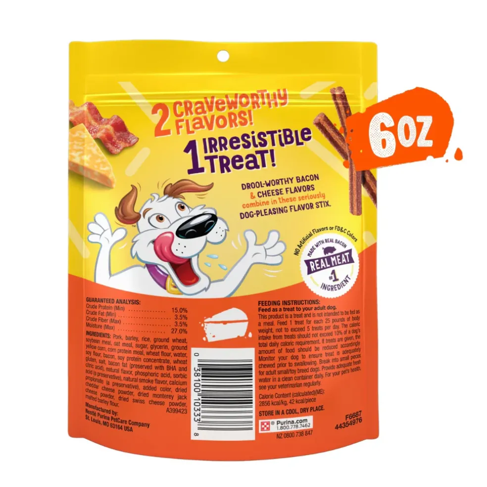Purina Flavor Stix Bacon & Cheddar Jack Flavor Dog Treats
