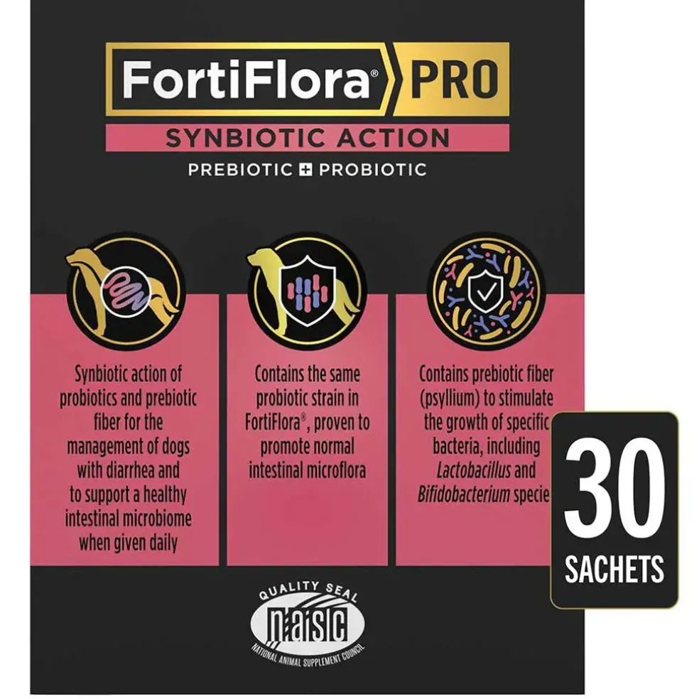 Purina Pro Plan Veterinary Supplements FortiFlora PRO Synbiotic Action Probiotic Powder for Dogs