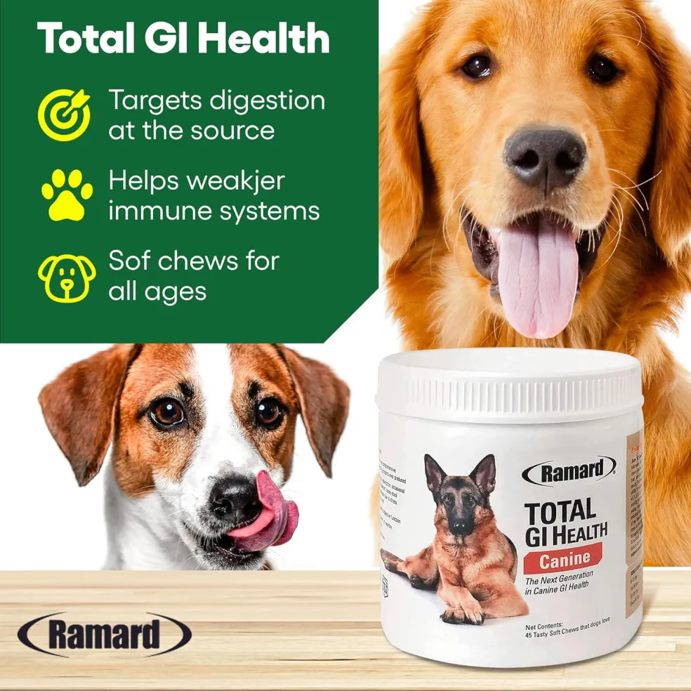 Ramard Total GI Health Supplement for Dogs (45 Soft Chews)