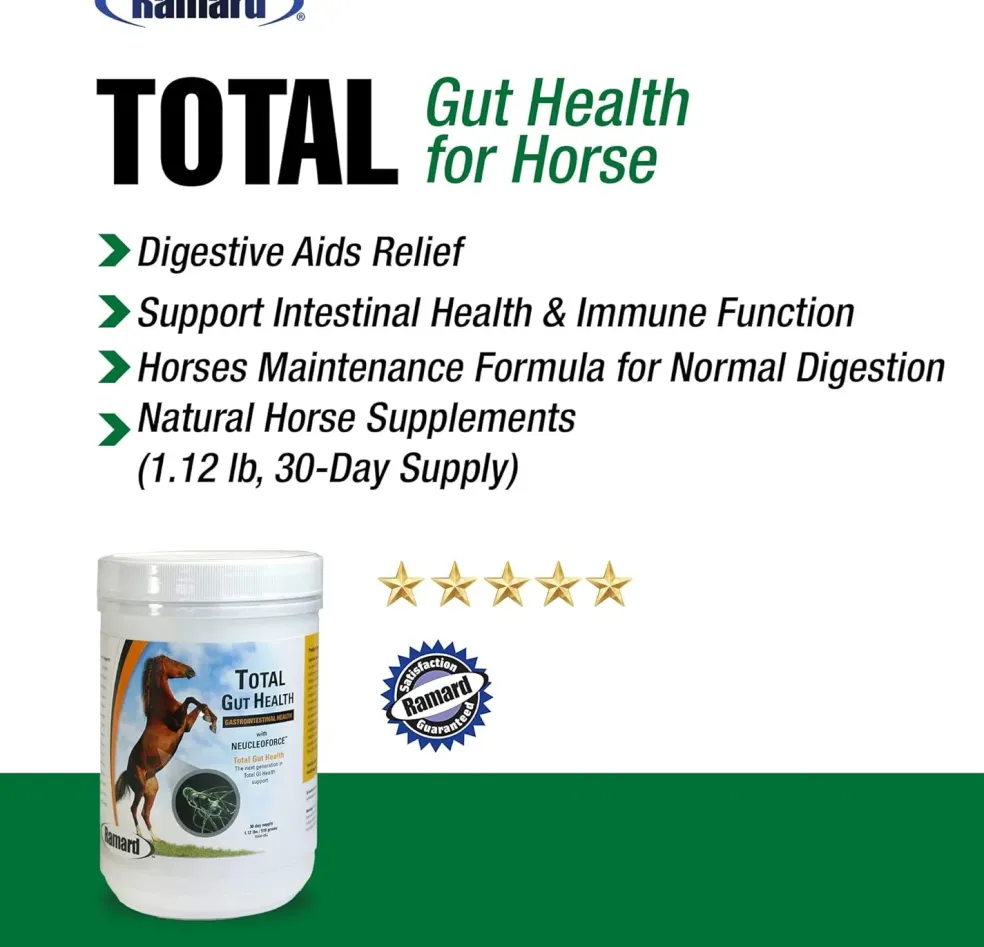 Ramard Total Gut Health Supplement For Horses (1.12 lb, 30 day supply)