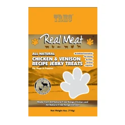 Real Meat All Natural Chicken & Venison Jerky Treats for Dogs