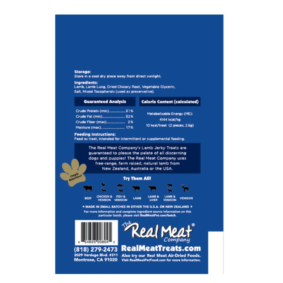 Real Meat All Natural Lamb Jerky Treats for Dogs