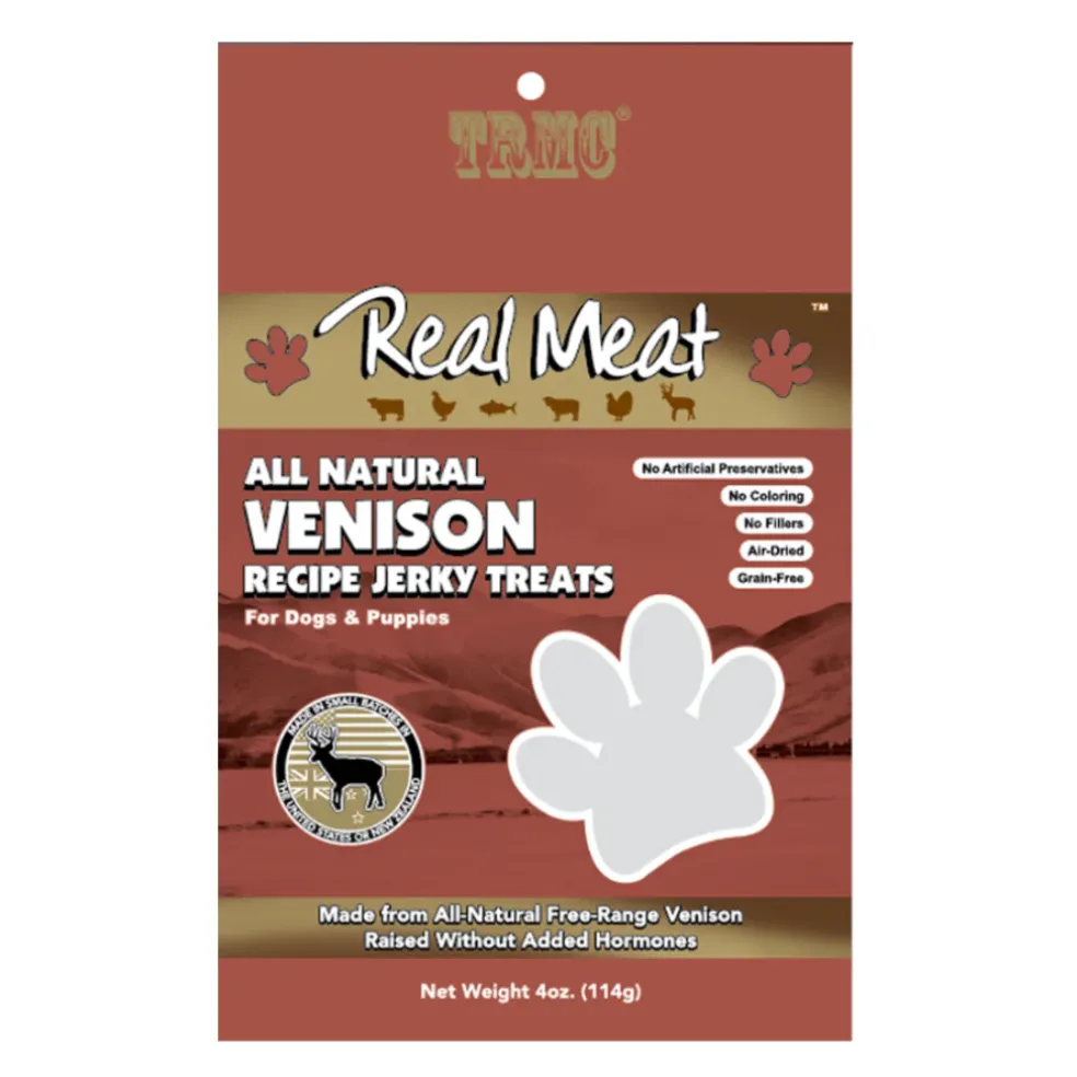 Real Meat All Natural Venison Jerky Treats for Dogs