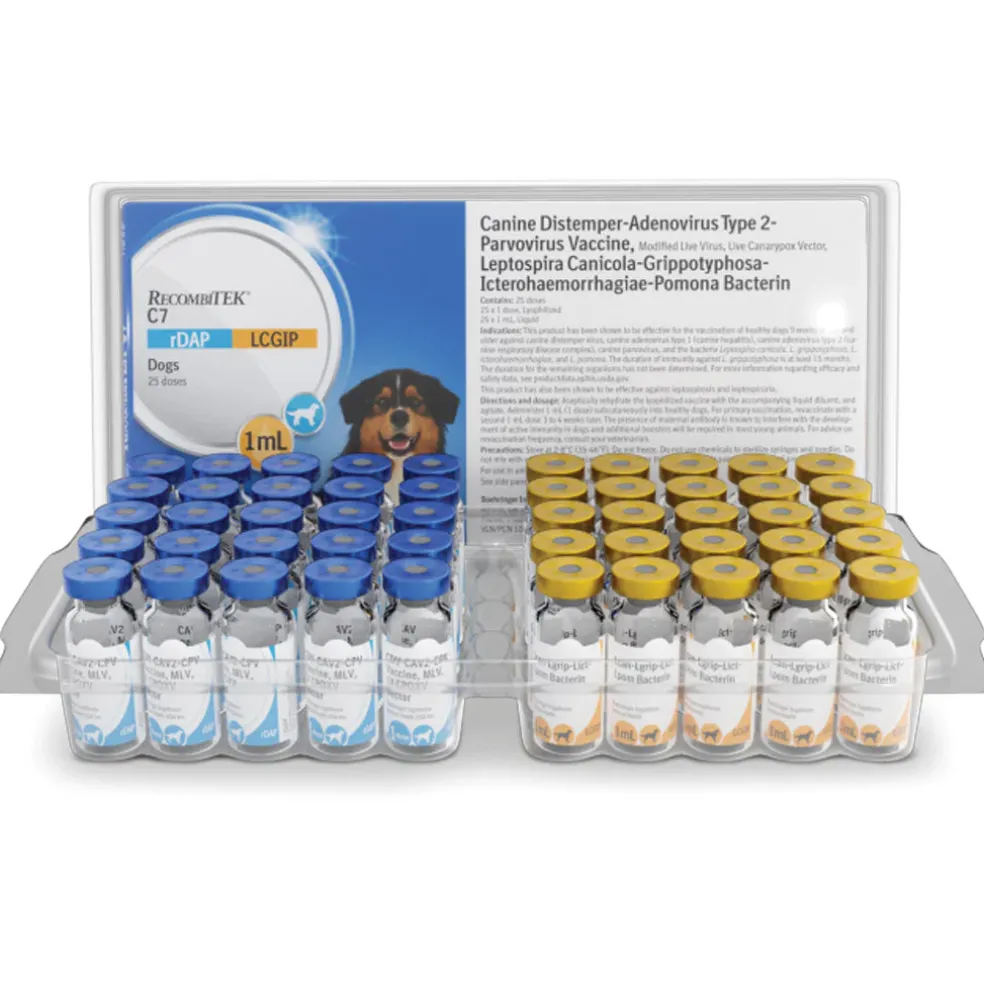 Recombitek C7 (rDAP-LCGIP) for Dogs, 1 dose x 25
